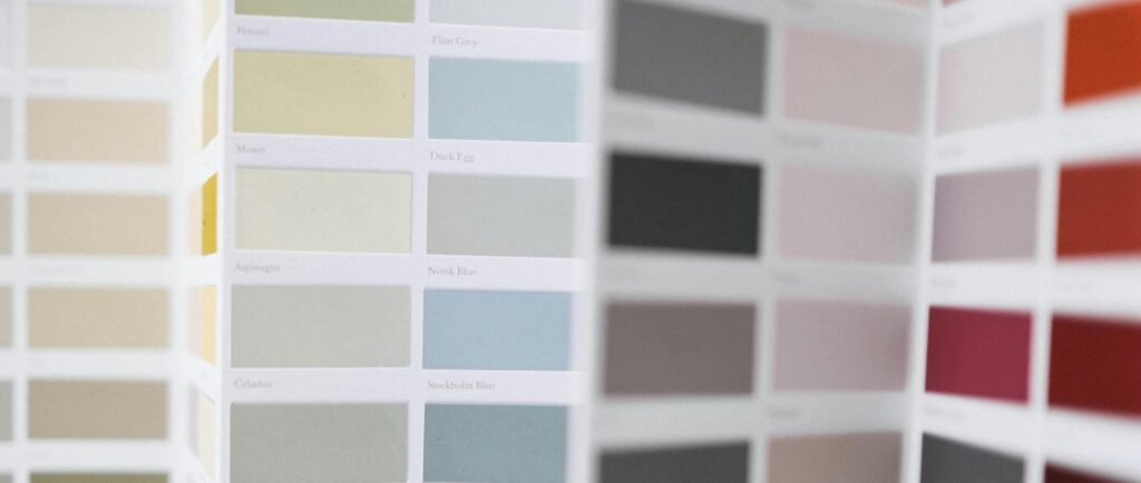 Vibrant and muted color swatches ideal for creative design and artistic projects.
